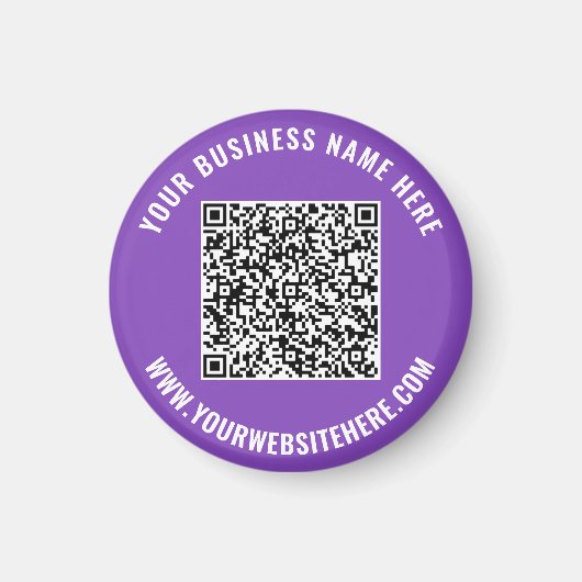 Uw QR-code Scannen Aangepaste tekst Promotiemagnet Magneet (Voorkant)