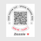 Uw QR-code Scannen Aangepaste tekst Sticker Kies k (Vel)