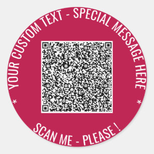 Uw QR-code Scannen Aangepaste tekst Sticker Kies k