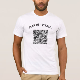 Uw QR-code Scannen Funny Info Gepersonaliseerde T- T-shirt