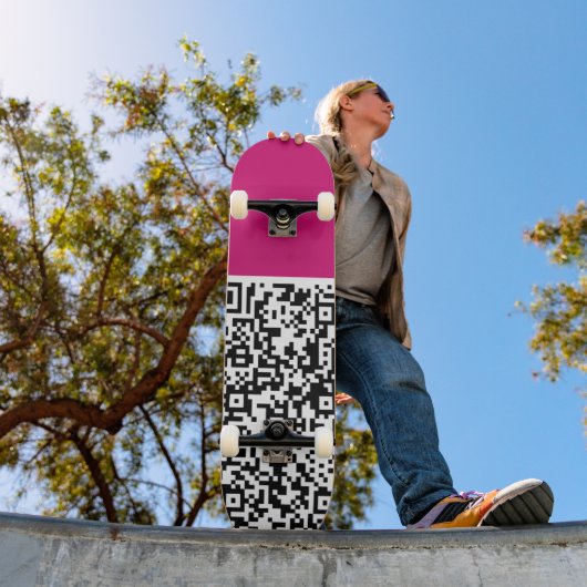 Uw QR Code Scannen Info Aangepaste kleuren skatebo Persoonlijk Skateboard (Buiten 1)