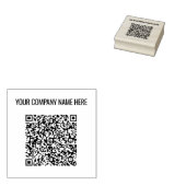 Uw QR-code Scannen Info Aangepaste tekst Rubberste Rubberstempel (Gestempeld)
