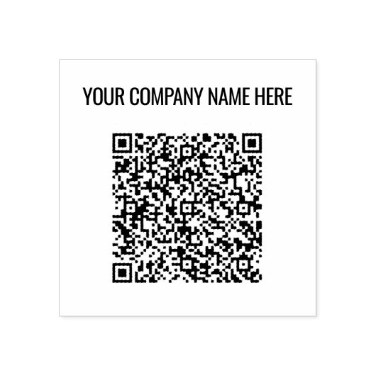 Uw QR-code Scannen Info Aangepaste tekst Rubberste Rubberstempel (Afrduk)