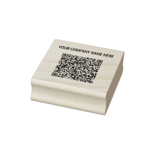 Uw QR-code Scannen Info Aangepaste tekst Rubberste Rubberstempel