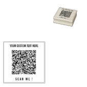 Uw QR-code Scannen Info Aangepaste tekst Rubberste Rubberstempel (Gestempeld)