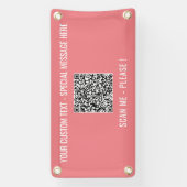 Uw QR-code Scannen Info Aangepaste tekstkleuren ba Spandoek (Verticaal)