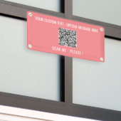 Uw QR-code Scannen Info Aangepaste tekstkleuren ba Spandoek (Buitenkant Gebouw)