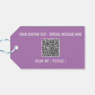 Uw QR-code Scannen Info Aangepaste tekstkleuren Ca Cadeaulabel