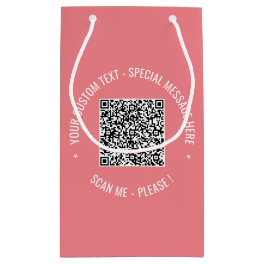 Uw QR Code Scannen Info Aangepaste tekstkleuren Ca Klein Cadeauzakje (Achterkant)