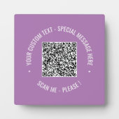 Uw QR-code Scannen Info Aangepaste tekstkleuren Pl Fotoplaat (Voorkant)