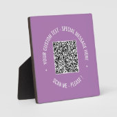 Uw QR-code Scannen Info Aangepaste tekstkleuren Pl Fotoplaat (Voorkant)
