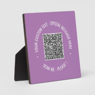 Uw QR-code Scannen Info Aangepaste tekstkleuren Pl Fotoplaat