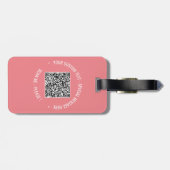 Uw QR-code Scantekst en kleuren Bagagelabel (Achterkant horizontaal)