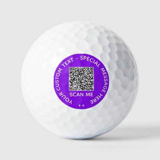 Uw QR-code Scantekst en kleuren Golf Balls Golfballen (Voorkant)