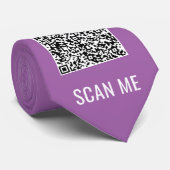 Uw QR-code Scantekst en kleuren Stropdas (Opgerold)