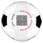 Uw QR-code Scantekst en kleuren Voetbal (Gedraaid)