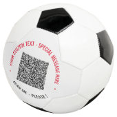 Uw QR-code Scantekst en kleuren Voetbal (Drie kwart)