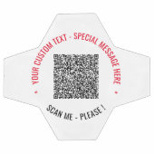 Uw QR-code Scantekst en kleuren Voetbal (Enkel)