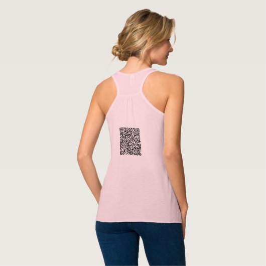 Uw QR-code Scantekst Funny Persoonlijke Tanktop (Volledige Achterkant)