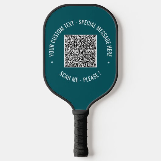 Uw QR-code Scantekst Kleuren Pickleball-peddel Pickleball Paddle (Voorkant)