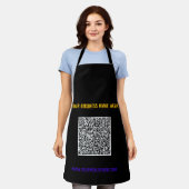 Uw QR Code Schort met aangepaste tekst en kleuren (Gedragen)