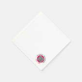 Uw QR-code servetten Voorbeeld met aangepaste teks (Hoek)