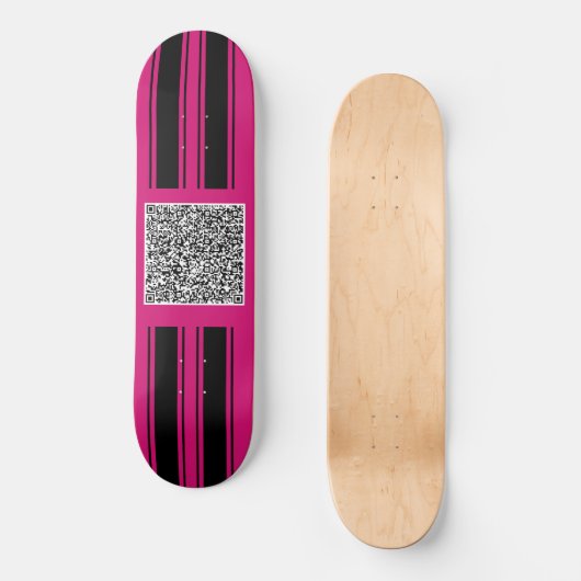 Uw QR Code Skateboard Sjabloon Aangepaste kleur (Voorkant)