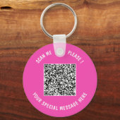 Uw QR Code Sleutelhanger Aangepaste tekst - Kies k (Achterkant)