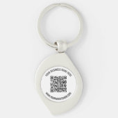 Uw QR Code Sleutelhanger met Aangepaste Tekst (Voorkant)