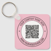 Uw QR Code Sleutelhanger met aangepaste tekst en k (Voorkant)
