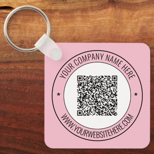 Uw QR Code Sleutelhanger met aangepaste tekst en k (Voorkant)