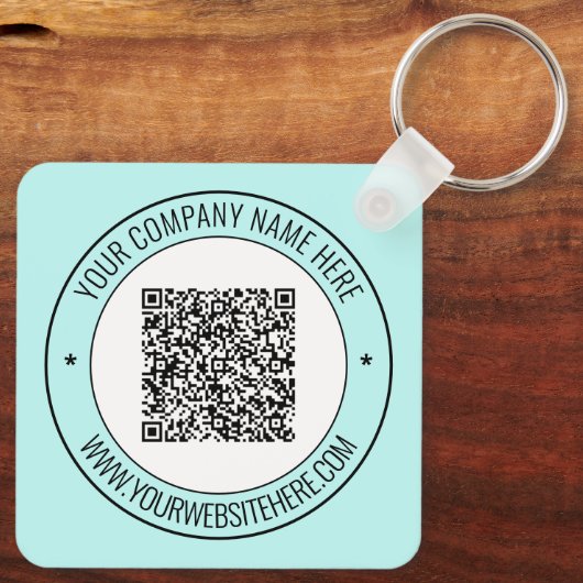 Uw QR Code Sleutelhanger met aangepaste tekst en k (Achterkant)