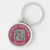 Uw QR Code Sleutelhanger met aangepaste tekst en k (Voorkant)