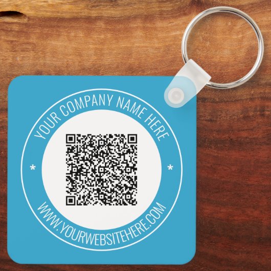 Uw QR-code Sleutelhangers met aangepaste tekst en (Achterkant)
