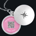 Uw QR-code Speciale Bericht Ketting Sjabloon<br><div class="desc">Kies kleuren en lettertypen - Ontwerp uw eigen gepersonaliseerde Kettingen met uw QR-code Scan Info en aangepaste tekst Modern Ketting / Gift - Voeg uw QR-code toe - Afbeelding of Logo - Foto / en tekst - Naam of andere info / bericht - Formaat wijzigen en verplaatsen of verwijderen /...</div>