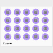 Uw QR-code sticker met aangepaste tekst en kleur (Vel)