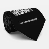 Uw QR Code Stropdas met aangepaste tekst en kleure (Opgerold)