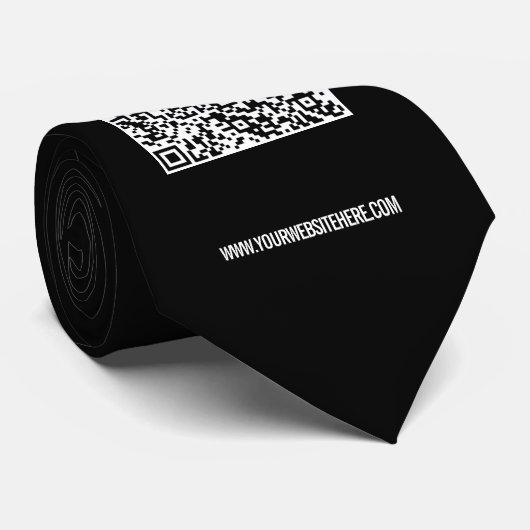 Uw QR Code Stropdas met aangepaste tekst en kleure (Opgerold)