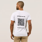 Uw QR Code T-Shirt Aangepaste tekst - Kies kleuren (Achterkant volledig)