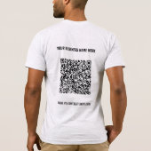 Uw QR Code T-Shirt Aangepaste tekst - Kies kleuren (Achterkant)