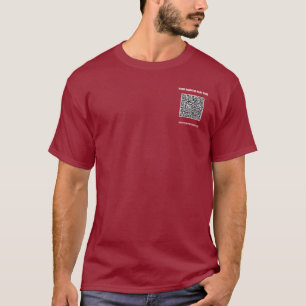 Uw QR-code T-shirt en aangepaste tekst personalise