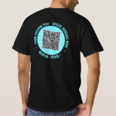Uw QR Code T-shirt met aangepaste tekst en kleuren (Achterkant)