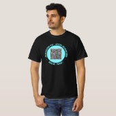 Uw QR Code T-shirt met aangepaste tekst en kleuren (Voorkant volledig)