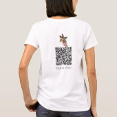 Uw QR Code T-shirt met leuke Giraffe en tekst (Achterkant)