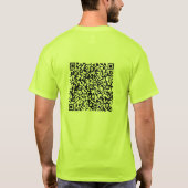 Uw QR Code T-shirt Scan Info Bericht Grappig cadea (Achterkant)