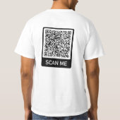 Uw QR Code T-shirt Scan Info Grappig cadeau (Achterkant)