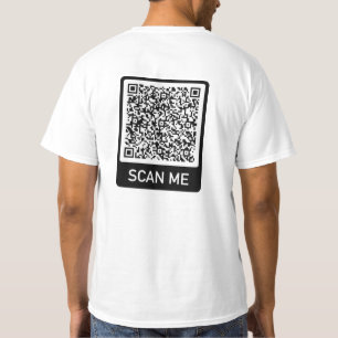 Uw QR Code T-shirt Scan Info Grappig cadeau
