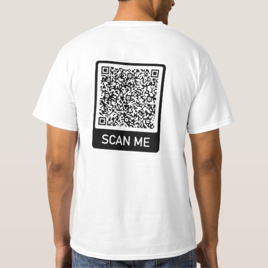 Uw QR Code T-shirt Scan Info Grappig cadeau (Achterkant)