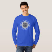 Uw QR-code T-shirt Voorbeeld met aangepaste tekst (Voorkant volledig)