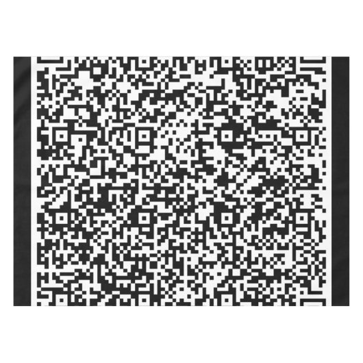 Uw QR-code tafelkleed Aangepaste kleuren (Voorkant (Horizontaal))